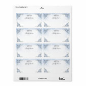 ライトブルーバラシルバープリンセスクラウンシッピング ラベル (フルシート)