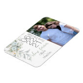 ライトブルーバラ水彩写真保存日 マグネット (左側)