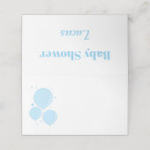 ライトブルーバルーンベビーシャワー プレイスカード (外部開封)