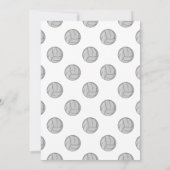 ライトブルーバレーボールバースデーパーティー招待状 (裏面)