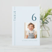 ライトブルーバー(ユダヤ教の)バル・ミツバーテーブル番号(写真あり) 招待状 (スタンド正面)