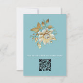 ライトブルーパレットオンザブロンズ金ゴールドBarogueデザイン サンキューカード (裏面)