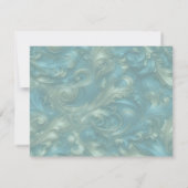 ライトブルーパレットオンザブロンズ金ゴールドBarogueデザイン 招待状 (裏面)