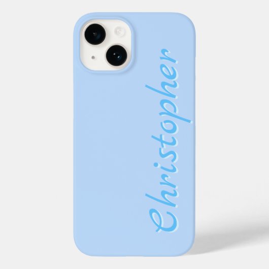 ライトブルーパーソナライズされたの放射状テクスチャ Case-Mate iPhoneケース (裏面)