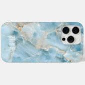 ライトブルーパーソナライズされたジェムストーンシモダンック名 Case-Mate iPhoneケース (裏面 (横))