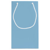 ライトブルーパーソナライズされたスファンシーワーズ写真フレーム スモールペーパーバッグ (裏面)