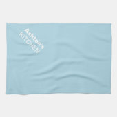 ライトブルーパーソナライズされたプレミアムカラー キッチンタオル (横)
