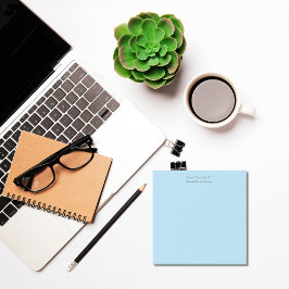 ライトブルーパーソナライズされたポストitノートパッド ポストイット