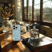 ライトブルーパーソナライズされた刺繍フローラ&引用文 Case-Mate iPhoneケース