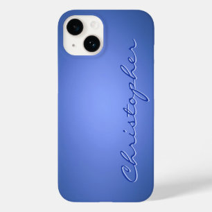 ライトブルーパーソナライズされた放射状テクスチャ15 Case-Mate iPhone 14ケース