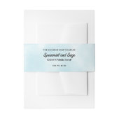 ライトブルーパーチメント紙スタイルソープベリーバンド 招待状ベリーバンド (正面例)