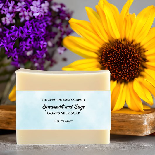 ライトブルーパーチメント紙スタイルソープベリーバンド 招待状ベリーバンド