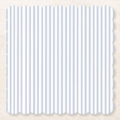 ライトブルーパープル 細い デリケートなストライプ柄 ペーパーコースター (正面)