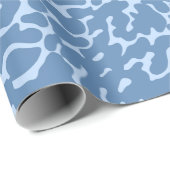 ライトブルーヒョウの皮膚パターン ラッピングペーパー (ロールコーナー)