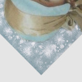 ライトブルービクトリアンハット&ドレスを着た女性 薄葉紙 (詳細)