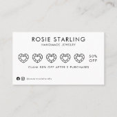 ライトブルービジネスロゴ手作りジュエリー 名刺 (裏面)