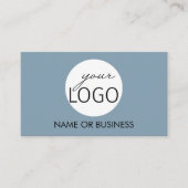 ライトブルービジネスロゴ手作りジュエリー 名刺 (正面)