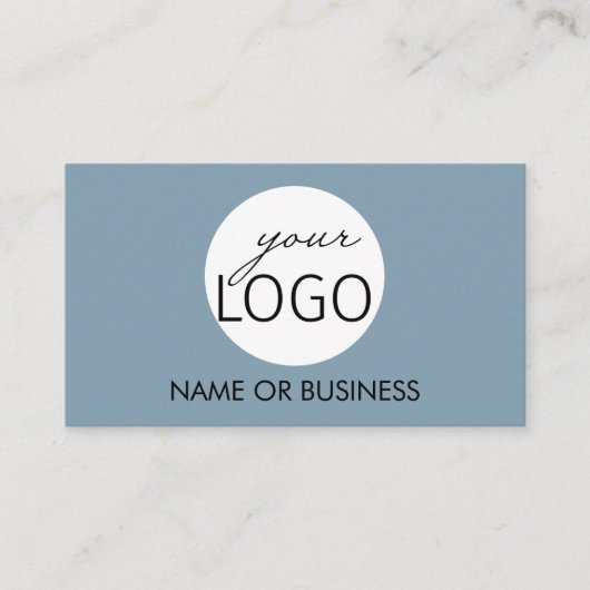 ライトブルービジネスロゴ手作りジュエリー 名刺 (正面)