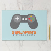 ライトブルービデオゲームコントローラ誕生日 ペーパーパッド (インサイチュ)