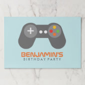 ライトブルービデオゲームコントローラ誕生日 ペーパーパッド (正面)