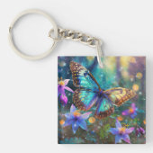 ライトブルーピリピ4:13聖なる書物、 経典蝶 キーホルダー (正面)