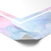 ライトブルーピンクの煙のベビー性別が投票を明らかにする ポスター (角)