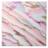 ライトブルーピンクアゲートマーブルコレクシモダンョン タイル (正面)