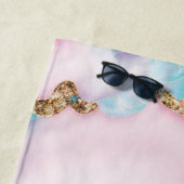 ライトブルーピンクアゲートマーブルコレクシ人気があるョン ビーチタオル (インサイチュ)