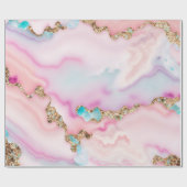 ライトブルーピンクアゲートマーブルコレクシ人気があるョン ラッピングペーパー (フラット)