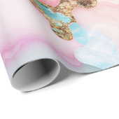 ライトブルーピンクアゲートマーブルコレクシ人気があるョン ラッピングペーパー (ロールコーナー)