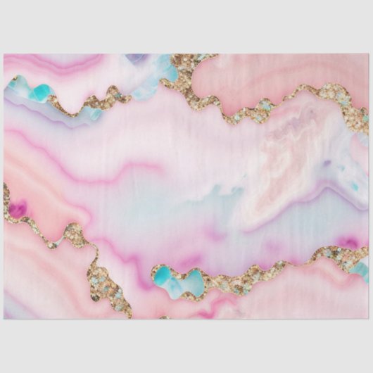 ライトブルーピンクアゲートマーブルコレクシ人気があるョン 薄葉紙 (正面)