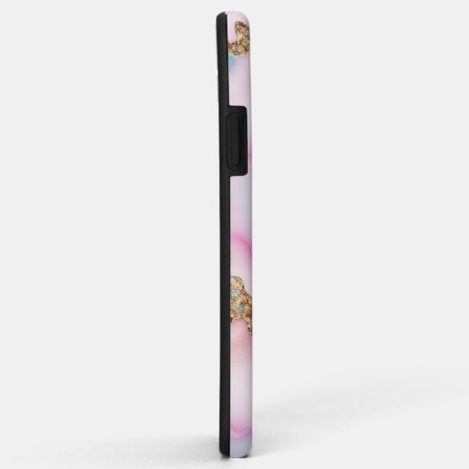 ライトブルーピンクアゲートマーブルコレクシ人気があるョン Case-Mate iPhoneケース (裏面/右)