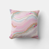 ライトブルーピンクアゲートマーブルトレンディーコレクション クッション (正面)