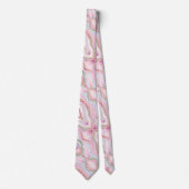 ライトブルーピンクアゲートマーブルトレンディーコレクション ネクタイ (正面)