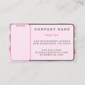 ライトブルーピンクアゲートマーブルトレンディーコレクション 名刺 (裏面)