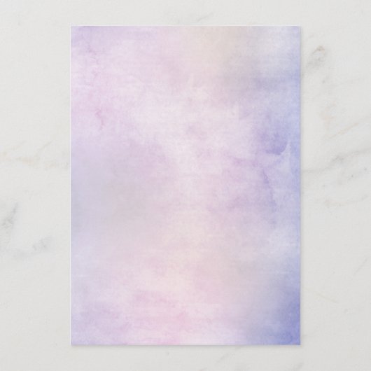 ライトブルーピンクアジサイとユーカリ結婚プス エンクロージャーカード (裏面)