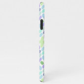 ライトブルーピンクパープルライムグリーンアフリカンアート iPhoneケース (右側)