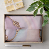 ライトブルーピンクマーブルアゲートコレクシモダンョン 薄葉紙 (ギフト)