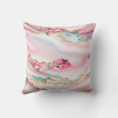 ライトブルーピンクマーブルアゲートコレクシ人気があるョン クッション (裏面)