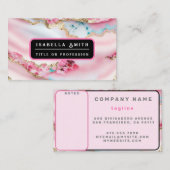 ライトブルーピンクマーブルアゲートコレクシ人気があるョン 名刺 (正面/裏面)