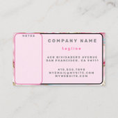 ライトブルーピンクマーブルアゲートコレクシ人気があるョン 名刺 (裏面)