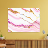 ライトブルーピンクマーブルゲートトレンディーコレクション キャンバスプリント (インサイチュ (リビング))