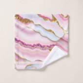 ライトブルーピンクマーブルゲートトレンディーコレクション バスタオルセット (ウォッシュタオル)