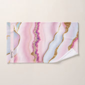 ライトブルーピンクマーブルゲートトレンディーコレクション バスタオルセット (ハンドタオル)