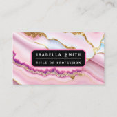 ライトブルーピンクマーブルゲートトレンディーコレクション 名刺 (正面)