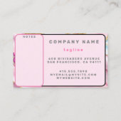 ライトブルーピンクマーブルゲートトレンディーコレクション 名刺 (裏面)