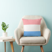 ライトブルーピンク&ホワイトパステルカラーストライプズ クッション (椅子)