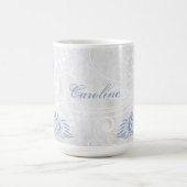 ライトブルーピーコックコーパーソナライズされたヒーマグ コーヒーマグカップ (中央)