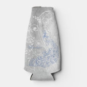 ライトブルーピーコックパーソナライズされたボトルクール ボトルクーラー (正面)