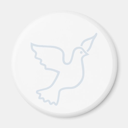 ライトブルーピース鳩 マグネット (正面)